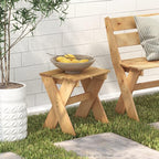 Furinno Tioman Outdoor Side Table Flower Stand, Pine Wood