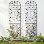 Trellis for Climbing Plants Outdoor, （2 Pack 70.8x19.6-inch）, Generic Metal Garden Trellis, Rustproof, Easy Assembly,（Black）