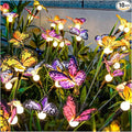 TONULAX Solar Garden Lights - Swaying Butterfly Light, Swaying in The Wind, Solar Outdoor Lights, Yard Patio Pathway Decoration, High Flexibility Iron Wire & Realistic Butterflies(10 Pack)