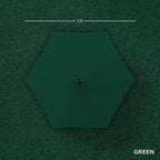 Best Choice Products 7.5ft Heavy-Duty Round Outdoor Market Table Patio Umbrella w/Steel Pole, Push Button Tilt, Easy Crank Lift - Green