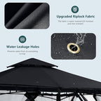MASTERCANOPY Outdoor Garden Gazebo for Patios with Stable Steel Frame and Netting Walls (9x9,Black)