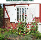 5.25FT Metal Pipe Trellis for Climbing Plants Outdoor, Garden Wall White Trellis with Garden Twist Tie, Support Tall Plant Fence for Ivy Vines Rose Flower