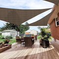 Patio Paradise 11' x 11' x 10'10" Sun Shade Sail Triangle Canopy, Permeable Shade Cloth Fabric Sunlight Block Patio Cover HDPE Deck Awning for Outdoor Backyard Pergolas Roof Shading, Brown
