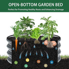 2 Pcs 2x2X1 FT Round Galvanized Raised Garden Bed Kit, Silver Outdoor Planter Garden Bed, Metal Raised Box for Vegetables, Fruits, Flowers & Herbs