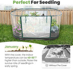 KING BIRD Raised Garden Bed with Cover Galvanized Oval Planter Garden Box Outdoor for Gardening, Vegetables, Flowers, Clear