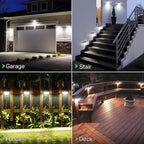 [12 Packs] Solar Motion Lights Outdoor, Ultra Bright Solar Fence Lights with Motion Sensor, IP65 Waterproof Security Light 3 Modes, 270° Lighting Angle, Wall Lights for Deck Patio Fence Garage Door