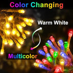 String Lights, 400 LED, 33 ft, Color Changing Warm White to Multicolor