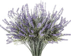 Butterfly Craze Lavender Artificial Flower Stems - UV-Protected Outdoor Artificial Plants - Plastic Flowers for Outdoors - Floral Picks for Weddings & Centerpieces - 4 Pack, 14.5"-16.5"