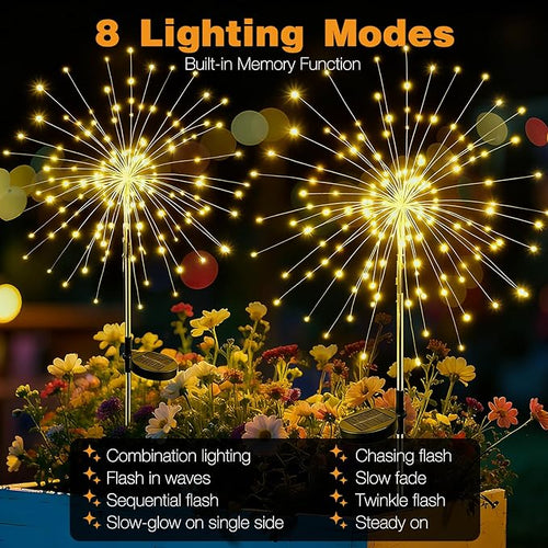 1 Pack Solar Garden Lights Outdoor – Warm White
