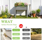 Raised Garden Bed with Legs, 31x16x31'', Outdoor Wood Elevated Planter Box, Grey Cedar, Thick Legs, w/Liner