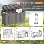Outdoor Storage Box, Resin Deck Boxes Outdoor Waterproof - Image 4