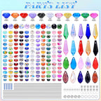 Decorative Garden Stakes Kit with 423 Crystal Pieces and 11 Colors