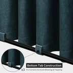 Easy-Going Linen Look Outdoor Curtains Waterproof Windproof Porch Curtains, Soft Thicken Outdoor Privacy Curtains for Patio, Gazebo, Grommet Top and Tab Bottom Drape, 1 Panel, 54x96 inch, Teal