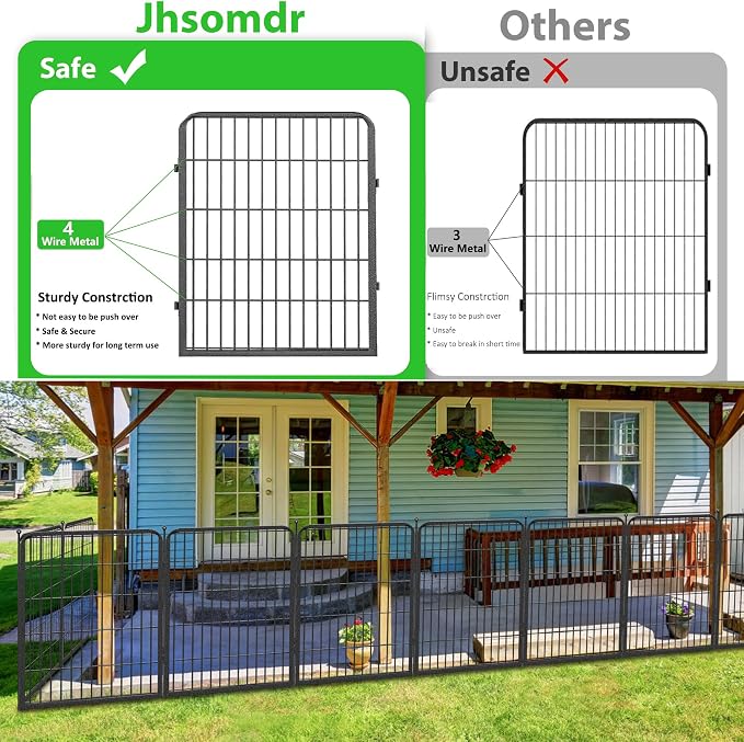 Garden Fence with Gate Metal Fencing - Image 4
