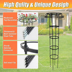 65 Inch Garden Trellis for Climbing Plants Outdoor, Mushroom Top Trellis for Potted Plants, Vines, Roses, Clematis, and Vegetables, Plant Trellis Support 2 Pack