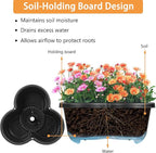 VECELO 7 Tier Vertical Garden Planter, Self Watering Stackable Planters with Wheels for Strawberries, Herbs, Flowers, Vegetables, Black