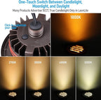 LEONLITE Dia. 4 Inch Well Lights Landscape LED In Ground, Grated Top, 5 Color Temperature Selectable, 12-24V AC/DC CRI90 Low Voltage Garden Landscaping, Oil Rubbed Bronze Aluminum Housing, Pack of 6