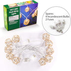 Indoor String Lights with 10 Clear Nautical Fish Float Balls, 9.83 ft