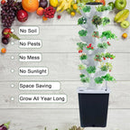 Hydroponics Tower Indoor Growing System Vertical Garden Planter Indoor Smart Garden Kit with Pump and Movable Water Tank Vegetable Plant Gift for Gardening Lover (35-Plants)