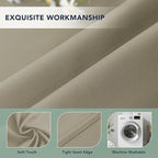 Patio Curtains Outdoor Waterproof - 6 Panels Privacy Weatherproof Outside Curtains with Grommets for Pergola, Gazebo, Porch, Cabana, Balcony, 54 x 95 Inch, Taupe