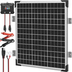 Solar Panel Kit 50W 12V, Solar Battery Trickle Charger Maintainer, Waterproof by Voltset