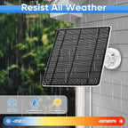 Solar Panel for Ring Camera, 2 Pack 5W Solar Charger Compatible with Spotlight Cam/Pro/Plus & Stick Up Cam Battery, Waterproof, 13ft Long Cable with USB-C to Ring Adapter