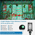 String Lights, 500 LED, 165ft Outdoor Christmas Lights in Red, White and Green