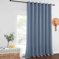 NICETOWN Blackout Curtains for Sliding Glass Door Room Divider Noise Reduce Curtain Panel Portable Window Screen Sliding Partition, W100 x L102 inches, 1 Panel, Stone Blue