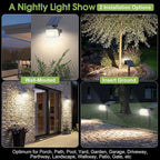 102 LED Solar Spot Lights Outdoor Waterproof IP65, Adjustable Landscape Spotlights, [2 Pack/4 Modes] Auto On/Off Solar Powered Flood Lights for Outside Yard Garden Wall Pathway (Cool White)