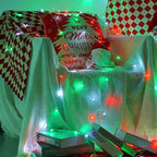 String Lights, 500 LED, 165ft Outdoor Christmas Lights in Red, White and Green
