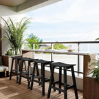 Stoog All-Weather Bar Stools Set of 2, 28" Height Outdoor Bar Stools with 400 lbs Weight Capacity, Low Maintenance, for Patio, Deck, Kitchen Counter, and Garden, Black