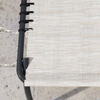 Outsunny Folding Chaise Lounge Chair Set of 2, Patio Sun Tanning Chair, Outdoor Chaise Lounger with 4-Position Reclining Back, Breathable Mesh Seat for Beach, Poolside, Cream