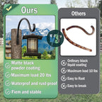 Qiang Ni Hanging Plant Bracket Hooks: 6 Inch Wall Plant Hook Planters and Decor - 2 Piece Rust-Resistant and Secure Brackets Maximize Your Outdoor Living Space