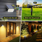 Solar Spot Lights Outdoor 8 Pack, IP65 Waterproof Solar Landscape Spotlights with 65 LEDs, 3 Lighting Modes Solar Garden Lights for Yard Pathway House Driveway (Warm White)