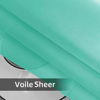 SpaceDresser Waterproof Outdoor Sheer Curtains for Patio - 2 Panels Rod Pocket Indoor Voile Sheer Curtain for Living Room,100W x 96L inch, Turquoise