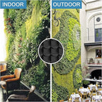 72 Pockets Hanging Planter Bags, Hanging Vertical Wall Mounted Plant Planting Grow Bags, Herb Garden Planter Outdoor Indoor Growing Bag, Gardening Vertical Greening Flower Container(1m×1m, Black)