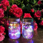 String Lights Solar Mason Jar Lid Lights, 12 Pack, Multicolor, 30 LEDs