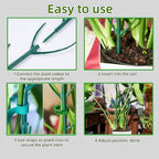 10 Pack Adjustable Plant Support Stakes,Stackable Plant Support Pole with Garden Ties and Clips, Suitable for Monstera,Climbing Plants and Indoor Outdoor Plants