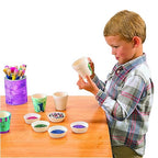 Ceramic Flowerpots, Set of 12, Kids Crafts, Crafts for Children, Flowers & Herb Garden for Kids, Ideal Mothers Day or Fathers Day Gift, Birthday or Holiday, Personalize & Individually Decorate