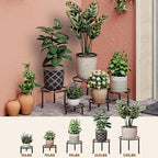5 Pack Metal Plant Stands Anti-Rust Iron Heavy Duty Potted Holder for Flower Pot Indoor Outdoor Decoration Small Plant Holders for Home Garden
