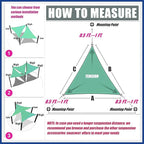 ShadeMart 8' x 8' x 8' Beige Triangle Sun Shade Sail UPF50 Canopy Fabric Cloth Screen, Water Air Permeable & UV Resistant, Heavy Duty, Carport Patio Outdoor smTAPT08 - (We Customize Size)