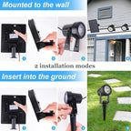 Solar Spot Lights Outdoor Color Changing,Solar RGB Spotlights Waterproof Colored Landscape Lighting Auto ON/Off Adjustable Garden Lights for Yard, Garden, Driveway, Pool, Lawn (6-in-1)