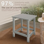 Outdoor Side Tables Adirondack, HDPE Small Table for Patio,Outside End Table for Porch, Deck, Pool, Weather Resistant/Easy Maintenance