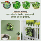 Wall-Mounted Vertical Garden Planter – Ready-to-Use Indoor Wall Planter with 4 Grow Pots – Perfect for Herbs, Succulents & Flowers – No Assembly Required(Black)