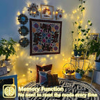 String Lights, 165 ft 500 LED Warm White Outdoor Lights with 8 Modes