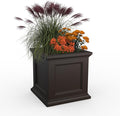Mayne Fairfield 24-Inch Self Watering Square Planter Box, Weather-Resistant and Durable, Ideal for Indoor and Outdoor Use, Perfect for Patio, Porch, or Entryway