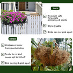 4PCS 24Inch Rectangle Window Box Liner Felt Planter Basket Liner Insert Black Plant Container Liners Non Woven Fabric Liner for Garden Fence Wall Railing Hanging Flower Pot - Avoid Bird Nesting