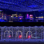 String Lights 165ft with 500 Blue LEDs, IP44 Waterproof for Outdoor Use