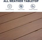 VICLLAX Patio Dining Table for 4 Square Metal Outdoor Table - Image 4
