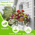 Metal Hanging Planters Basket Set of 3 Hanging Flower Pots 12 Inch Chain Round Wire Plant Holder with Coco Coir Liner Garden Watering Hanging Baskets for Patio Garden Outdoor1